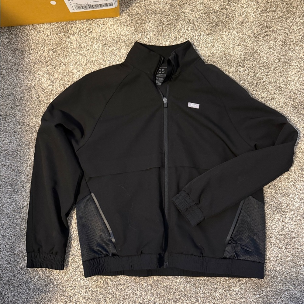 Figs Black Windbreaker Jacket